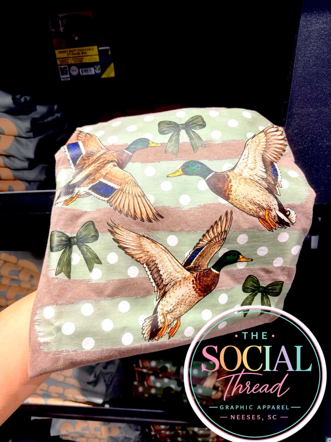 FLYING MALLARDS POLKA DOTS AND BOWS