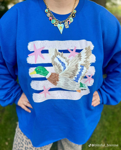 DOPAMINE FLYING DUCK STRIPES - CREWNECK